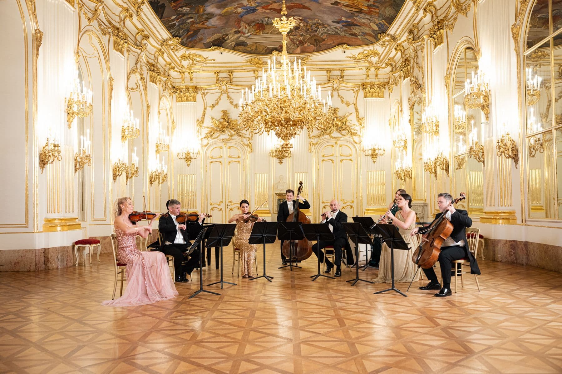 Schloss Schönbrunn Ensemble Vienna, in the Great Gallery of Schönbrunn Palace