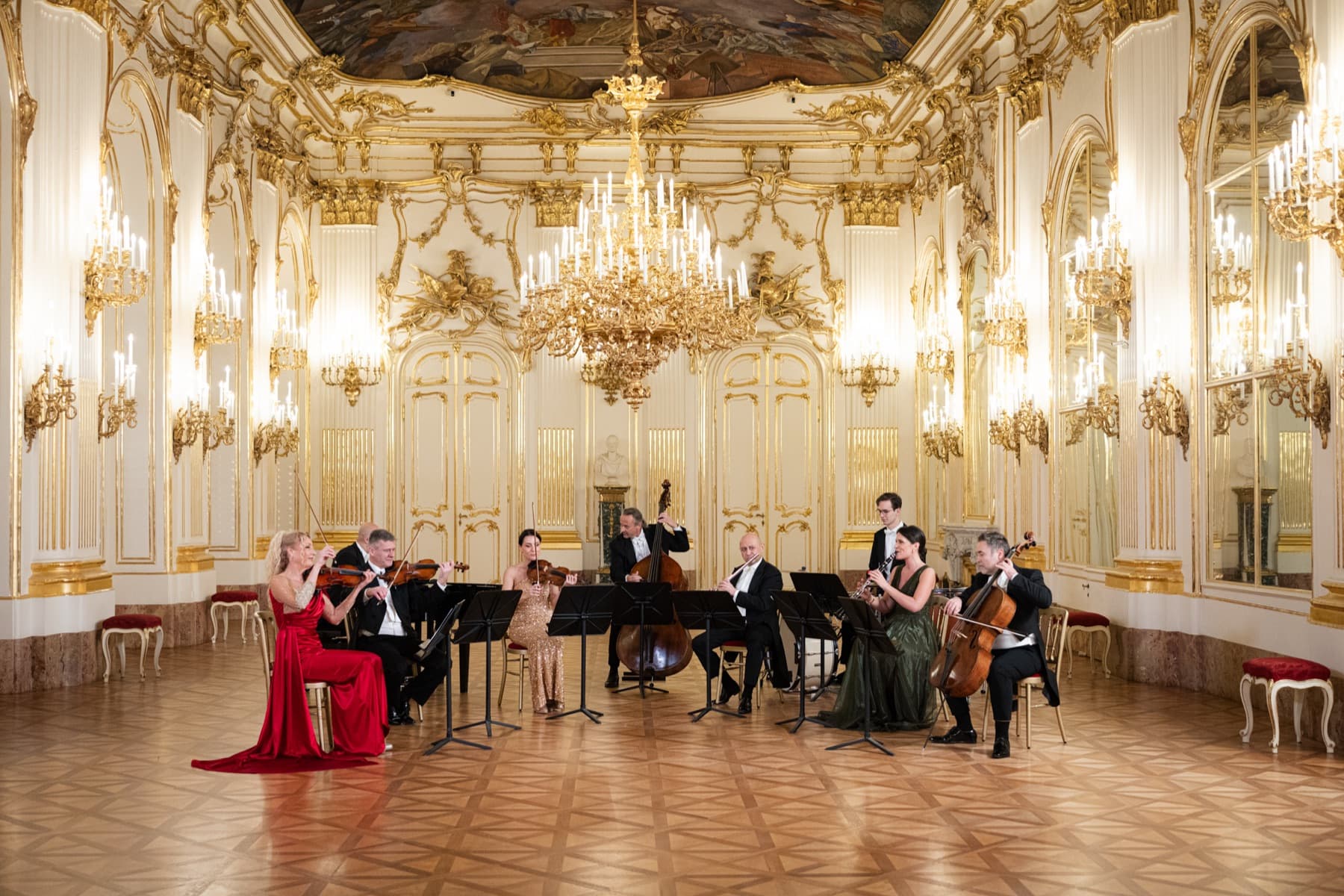 Schloss Schönbrunn Ensemble Vienna, in the Great Gallery of Schönbrunn Palace