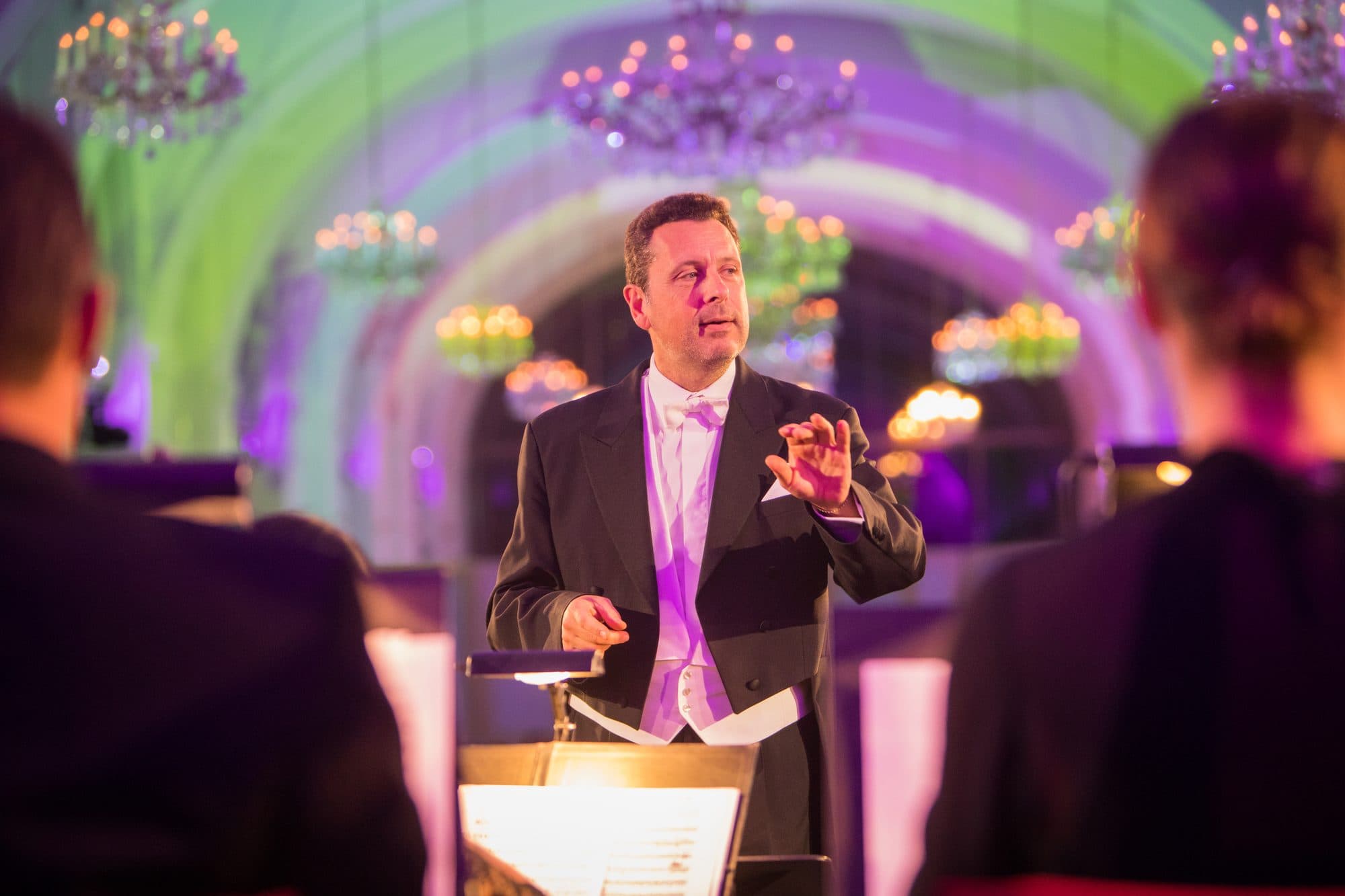 Der Dirigent bei einem Schloss Schönbrunn Konzert