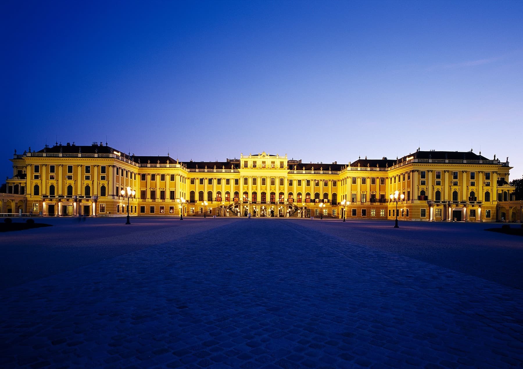 Schönbrunn Palace in the evening